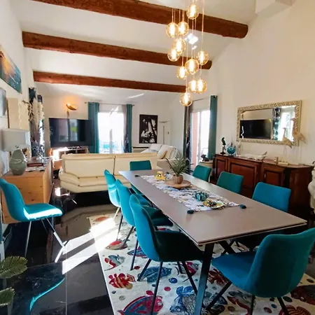 فيلة Superbe 5 Etoiles Presqu'ile De Giens La Madrague Rita La D'or Vue Piscine