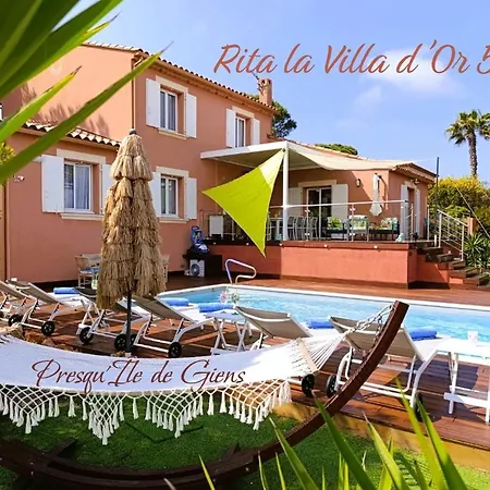 Superbe 5 Etoiles Presqu'ile De Giens La Madrague Rita La D'or Vue Piscine فيلة *
